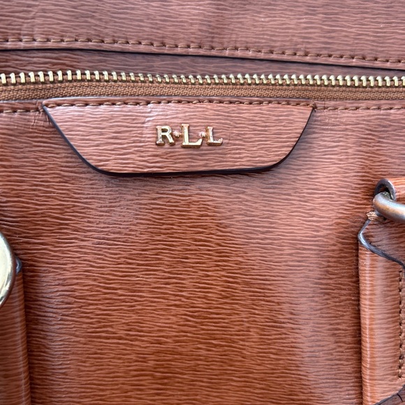 Lauren Ralph Lauren Large zipper Tote, caramel brown - Picture 14 of 16